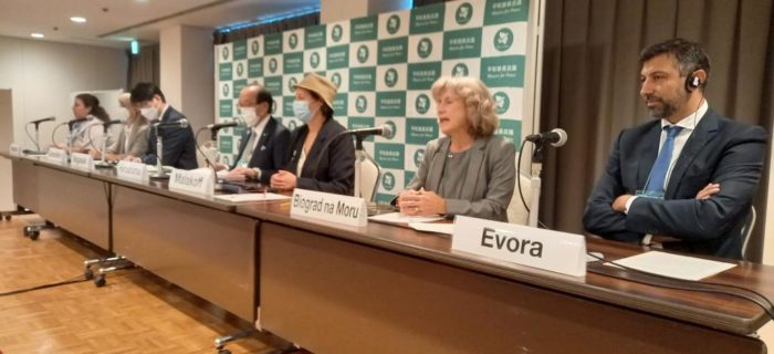 Intervention de Fatiha Alaudat, adjointe à la Maire de Malakoff et représentante de l’AFCDRP-Maires pour la Paix lors de la Conférence de Presse à Hiroshima